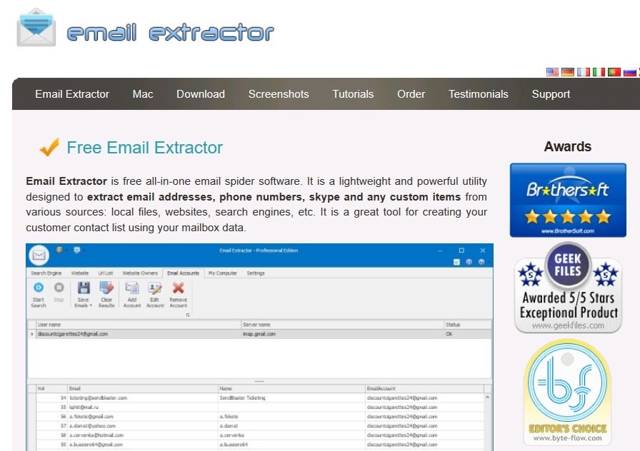website email extractor for mac